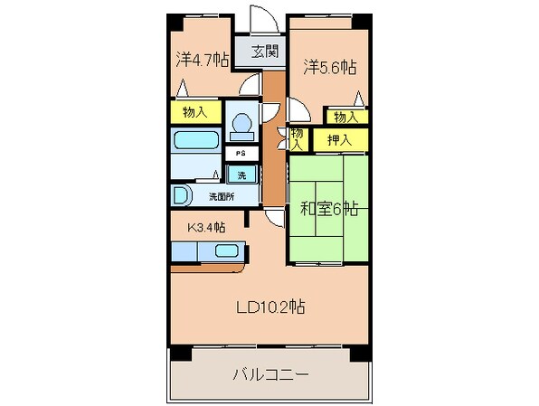 ラウルス宝塚の物件間取画像